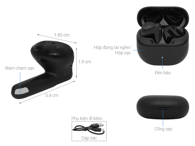 Tai nghe Bluetooth True Wireless Havit LIFE 04T