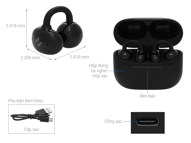 Tai nghe Bluetooth Open-Ear True Wireless Havit OWS929
