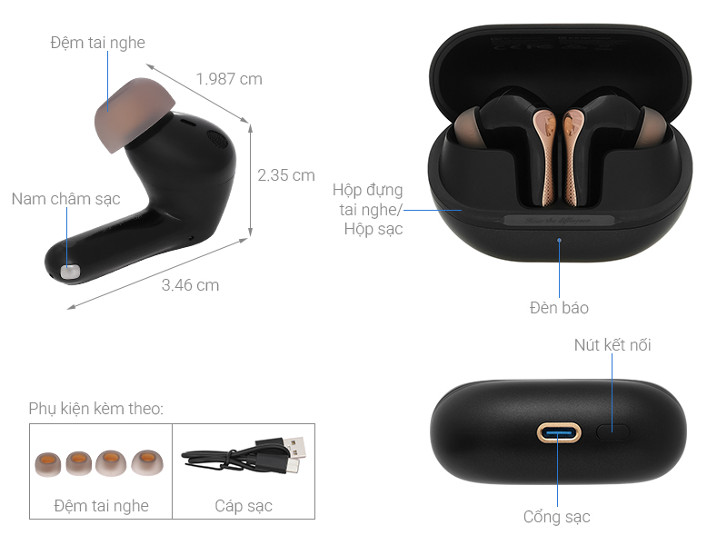 Tai nghe Bluetooth True Wireless SoundPeats Air5 Pro+
