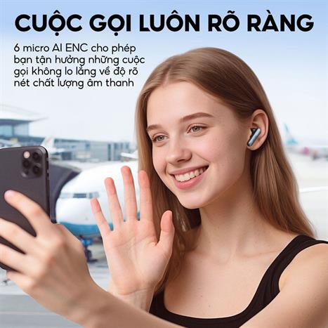 Tai nghe Bluetooth True Wireless Earfun Air Pro 4i - Đen Màu Đen