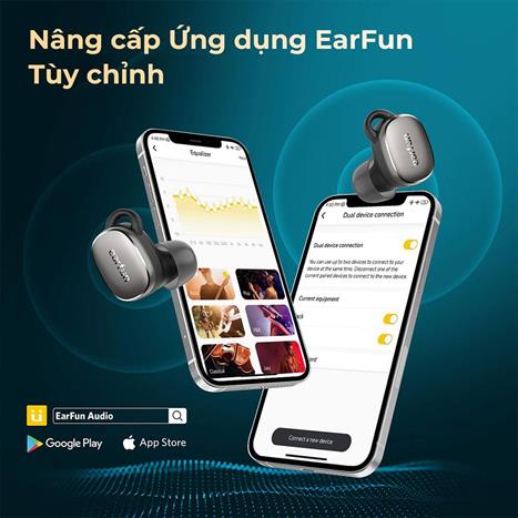Tai nghe Bluetooth True Wireless Earfun Free Pro 3 - Đen Màu Đen