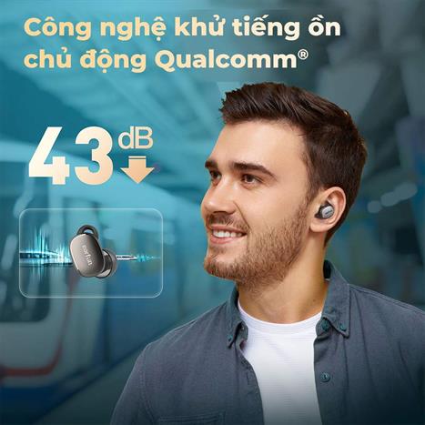 Tai nghe Bluetooth True Wireless Earfun Free Pro 3 - Đen Màu Đen