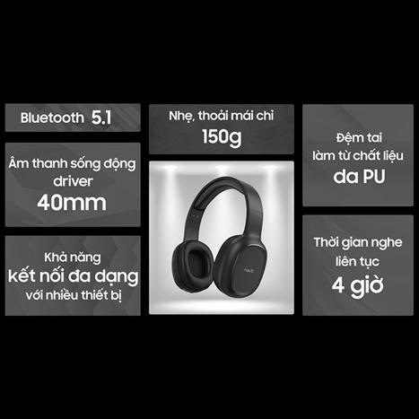 Tai nghe Bluetooth True Wireless Havit H2590BT Màu Đen
