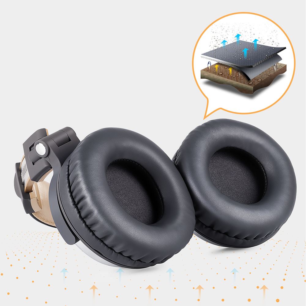 Tai nghe chụp tai OneOdio Pro 10 - Xám Vàng Màu Xám