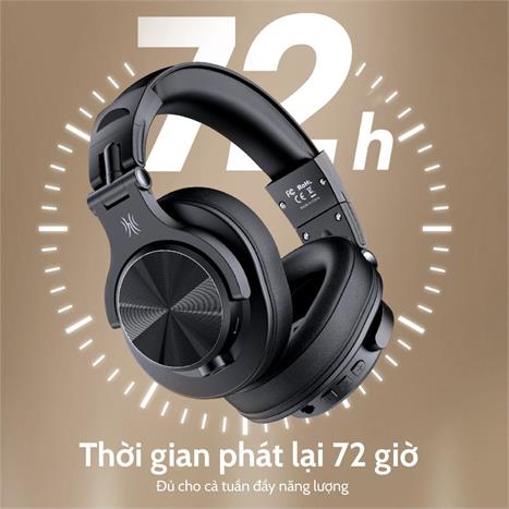 Tai nghe Bluetooth Chụp Tai OneOdio A70 - Đen Màu Đen