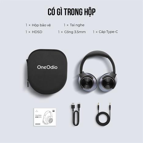 Tai nghe Bluetooth Chụp Tai OneOdio A10 - Đen Màu Đen