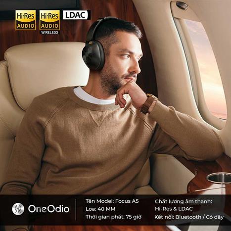 Tai nghe Bluetooth Chụp Tai OneOdio A5 - Đen Màu Đen