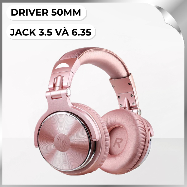 Tai nghe chụp tai OneOdio Pro 10 - Vàng Hồng