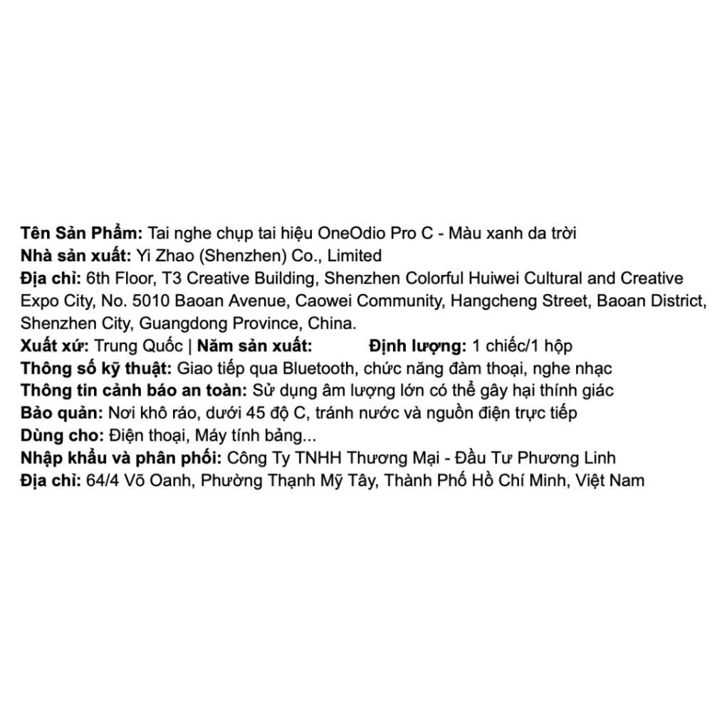Tai nghe Bluetooth Chụp Tai OneOdio Pro C - Xanh Da Trời Màu Xanh Da Trời