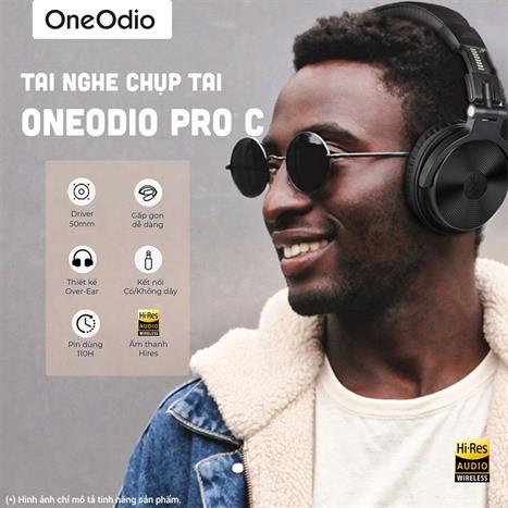 Tai nghe Bluetooth Chụp Tai OneOdio Pro C - Nâu Bạc Màu Bạc
