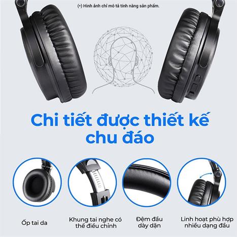 Tai nghe Bluetooth Chụp Tai OneOdio Pro C - Nâu Bạc Màu Bạc