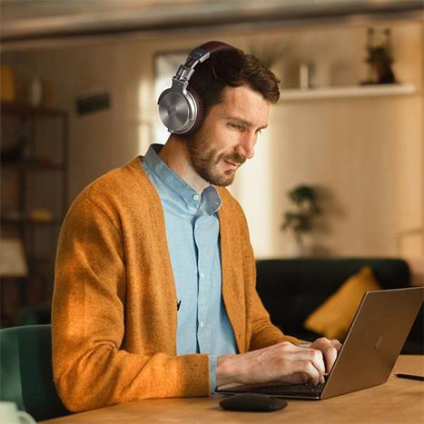 Tai nghe Bluetooth Chụp Tai OneOdio Pro C - Nâu Bạc Màu Bạc