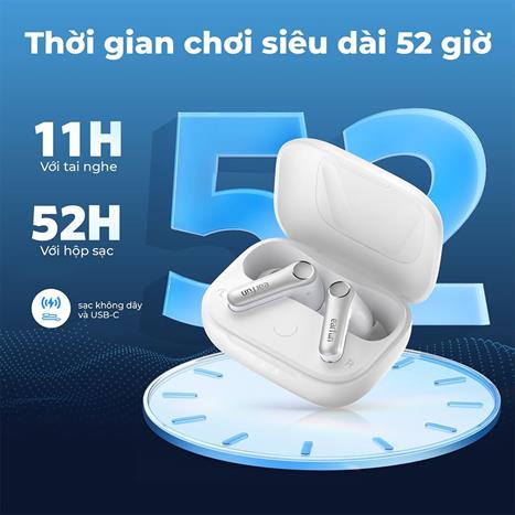 Tai nghe Bluetooth True Wireless Earfun Air Pro 4 - Trắng Màu Trắng
