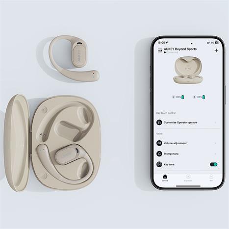 Tai nghe Blutetooth True Wireless Aukey EP-S1 OWS - Trắng Màu Màu be