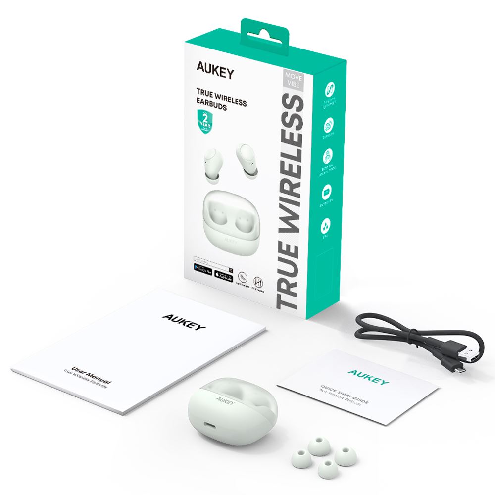 Tai nghe Bluetooth True Wireless Aukey EP-M3A - Xanh Lá Màu Xanh lá