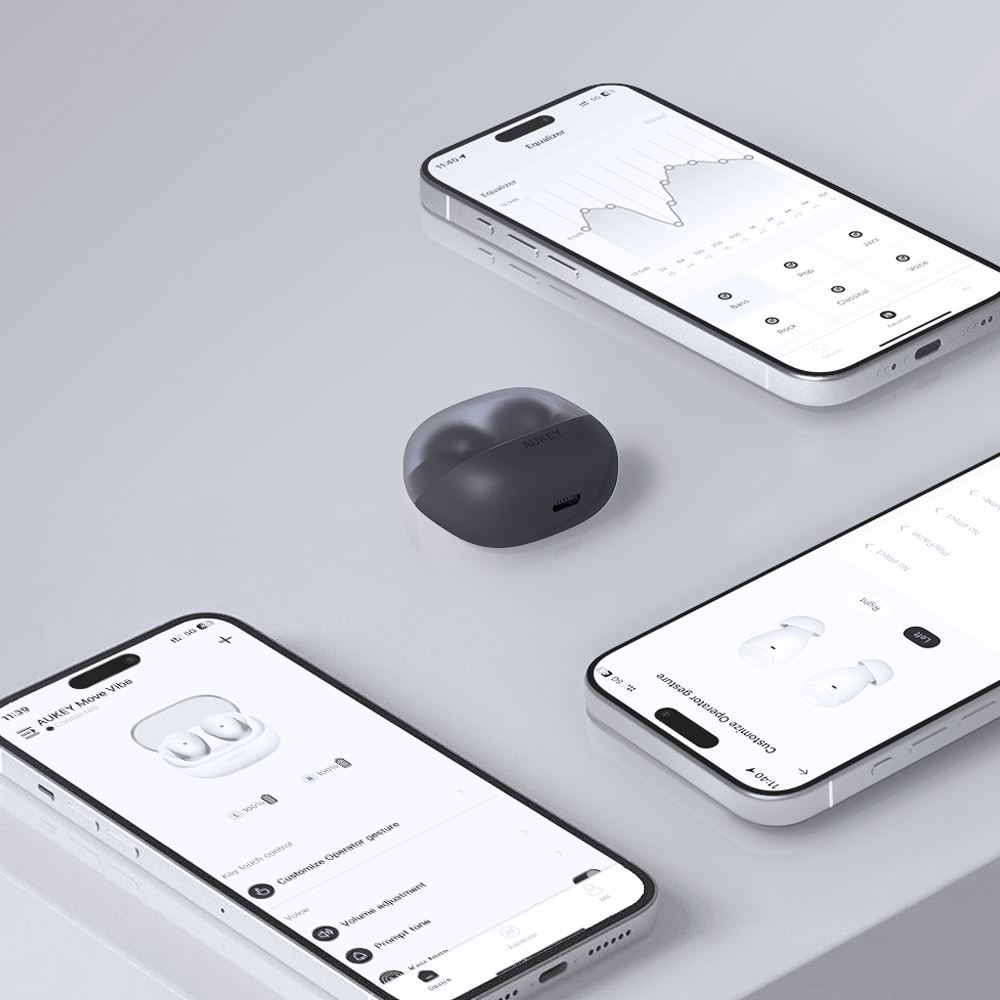 Tai nghe Bluetooth True Wireless Aukey EP-M3A - Xám Màu Xám