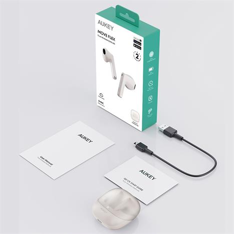 Tai nghe Bluetooth True Wireless Aukey EP-M4 TWS - Trắng Màu Trắng