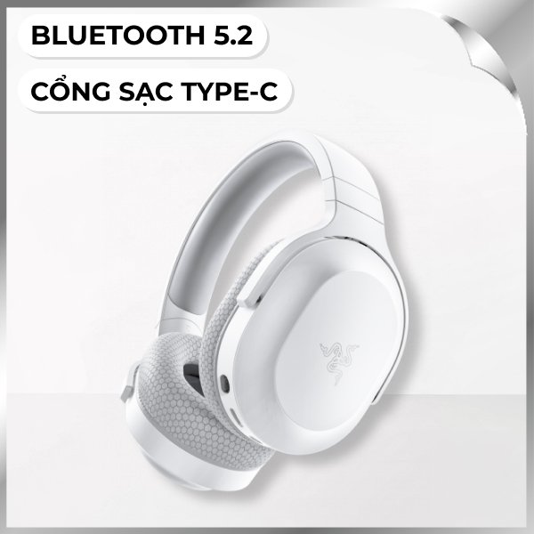 Tai nghe Bluetooth Chụp Tai Gaming Razer Barracuda X Mercury White