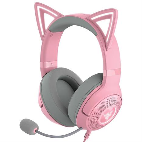 Tai nghe Bluetooth Chụp Tai Gaming Razer Kraken Kitty V2 Quartz Màu Hồng