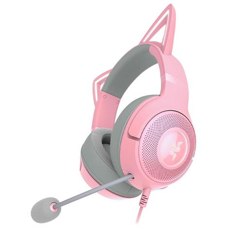 Tai nghe Bluetooth Chụp Tai Gaming Razer Kraken Kitty V2 Quartz Màu Hồng