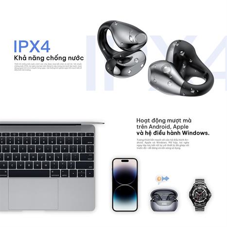 Tai nghe Bluetooth True Wireless Kieslect Earbuds Open AI feature - Đen Màu Đen