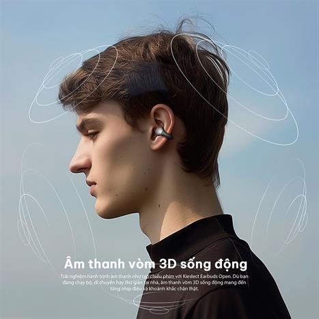 Tai nghe Bluetooth True Wireless Kieslect Earbuds Open AI feature - Đen Màu Đen