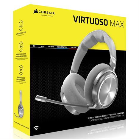 Tai nghe Bluetooth Chụp Tai Corsair Virtuoso MAX Silver/CA-9011373-WW Màu Bạc