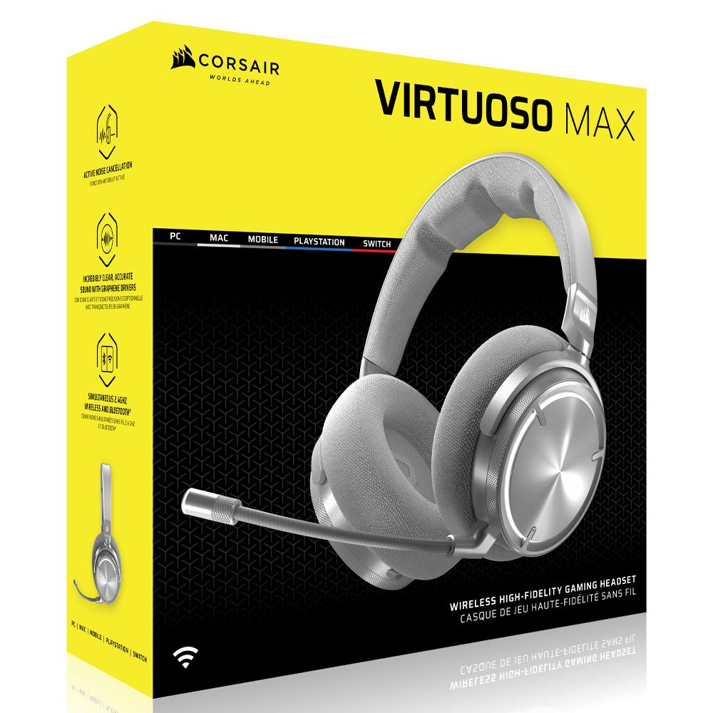 Tai nghe Bluetooth Chụp Tai Corsair Virtuoso MAX irtuoso MAX Silver/CA-9011373-WW - 2