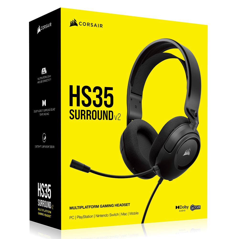 Tai nghe Chụp Tai Gaming Corsair HS35 Surround V2 Carbon/CA-9011386-AP - 2