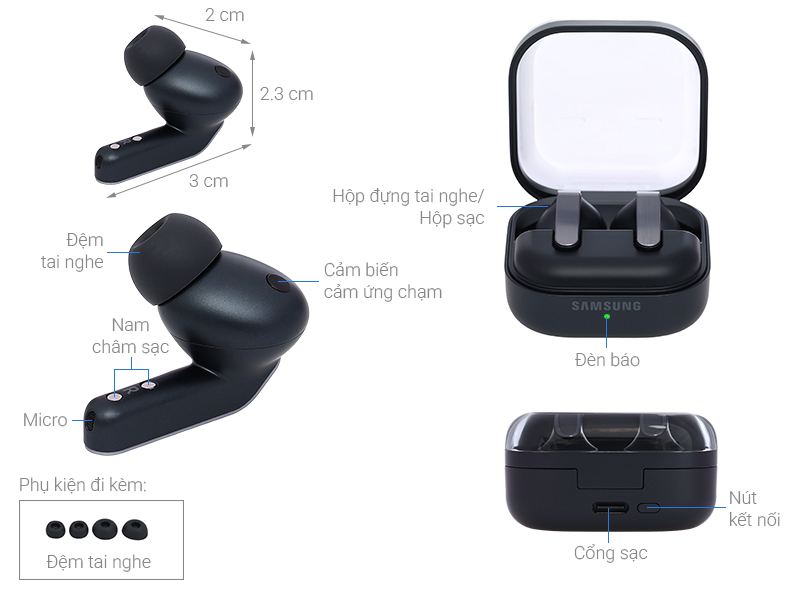 Tai nghe Bluetooth True Wireless Samsung Galaxy Buds4 Pro R640N