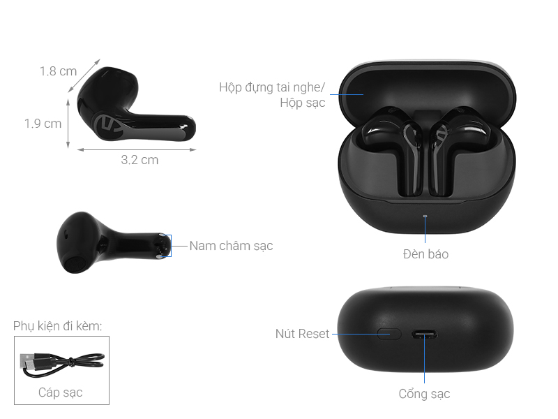 Tai nghe Bluetooth True Wireless SoundPeats Air 6 HS