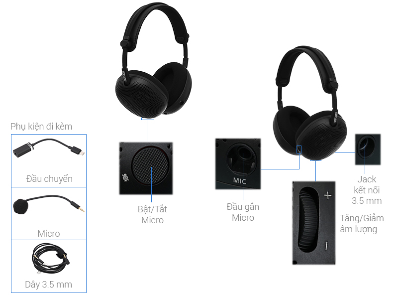 Tai nghe Chụp Tai Gaming Sony INZONE H6 Air MDR-G600/BZE