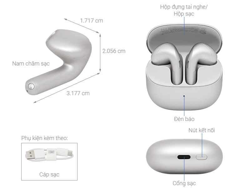 Tai nghe Bluetooth True Wireless Xiaomi Buds 6