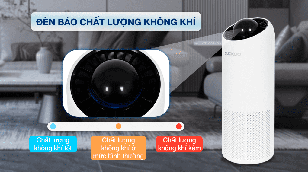 Máy lọc không khí Cuckoo CAC-AG0110FW/WHCKV 5W - Đèn báo Máy lọc không khí Cuckoo CAC-AG0110FW/WHCKV 5W - Đèn báo