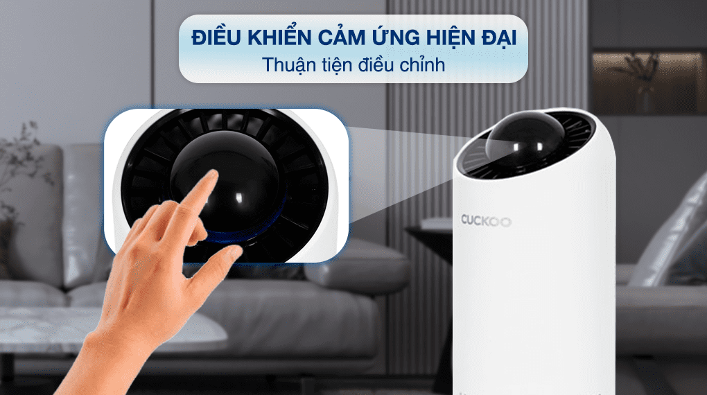 Máy lọc không khí Cuckoo CAC-AG0110FW/WHCKV 5W - Điều khiển cảm ứng Máy lọc không khí Cuckoo CAC-AG0110FW/WHCKV 5W - Điều khiển cảm ứng