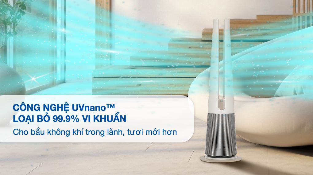 Máy lọc không khí LG PuriCare AeroTower FS15GPCJ0.ABAE 40W - Công nghệ UVnano™