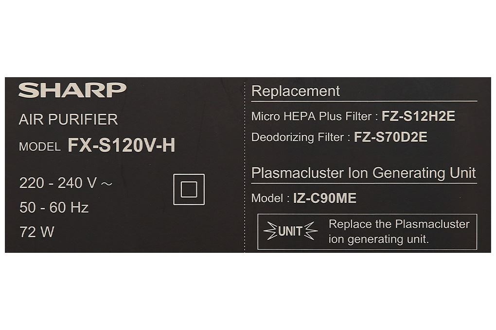 Máy lọc không khí Sharp FX-S120V-H 72W Màu Nâu