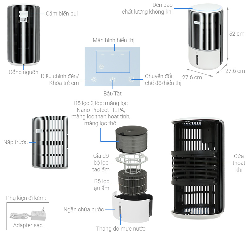 Máy lọc không khí Philips AC3420/10 43W