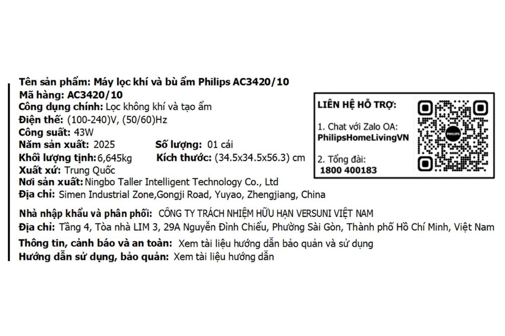 Máy lọc không khí tạo ẩm Philips AC3420/10 43W - 22