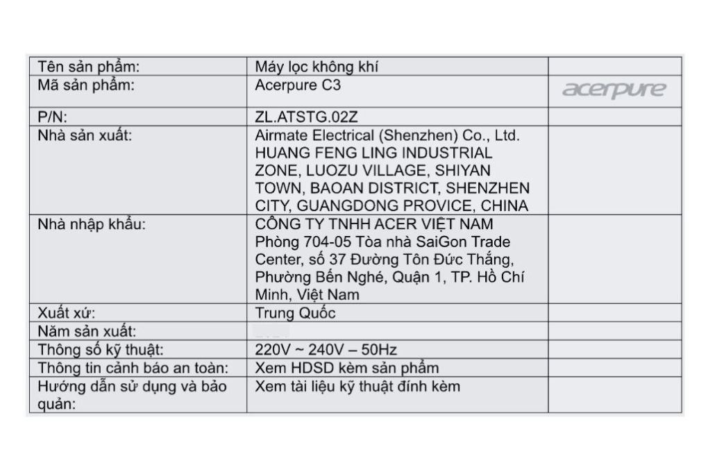 Máy lọc không khí kết hợp quạt Acerpure Cool C3 3in1 AC333-10W 27W - 7