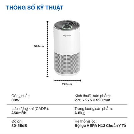 Máy lọc không khí FUJIHOME AP5Grand 35W Màu Trắng