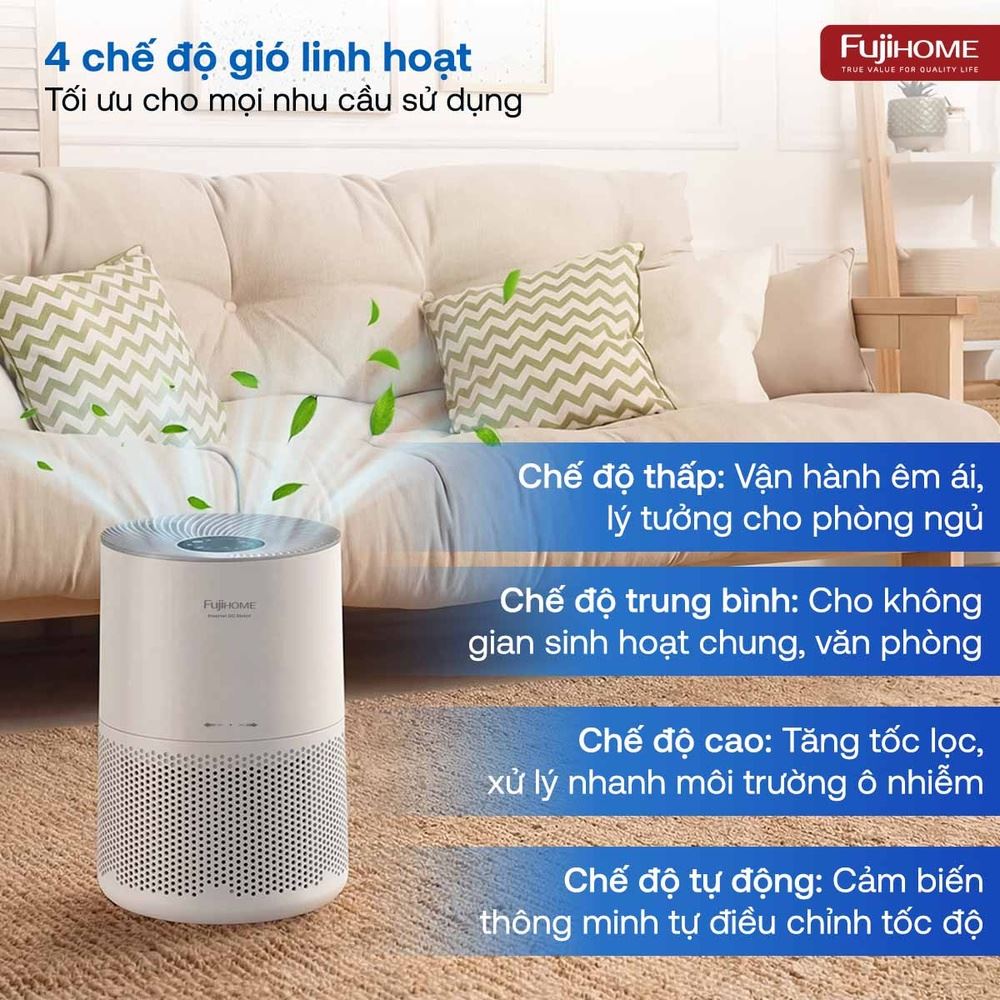 Máy lọc không khí FUJIHOME AP5Compact 25W Màu Trắng