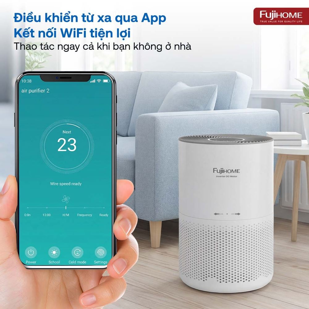 Máy lọc không khí FUJIHOME AP5Compact 25W Màu Trắng