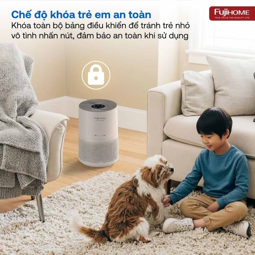 Máy lọc không khí FUJIHOME AP5Compact 25W Màu Trắng