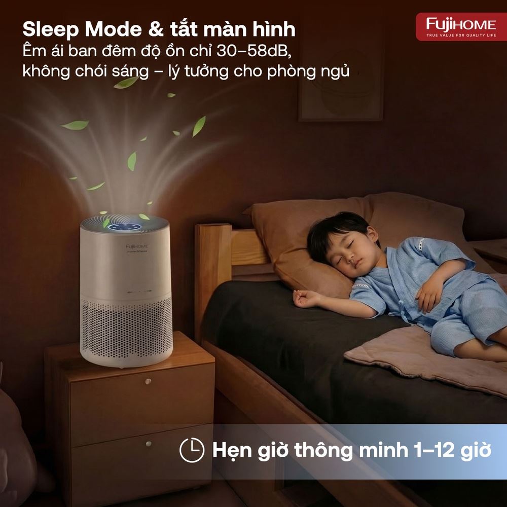 Máy lọc không khí FUJIHOME AP5Compact 25W Màu Trắng