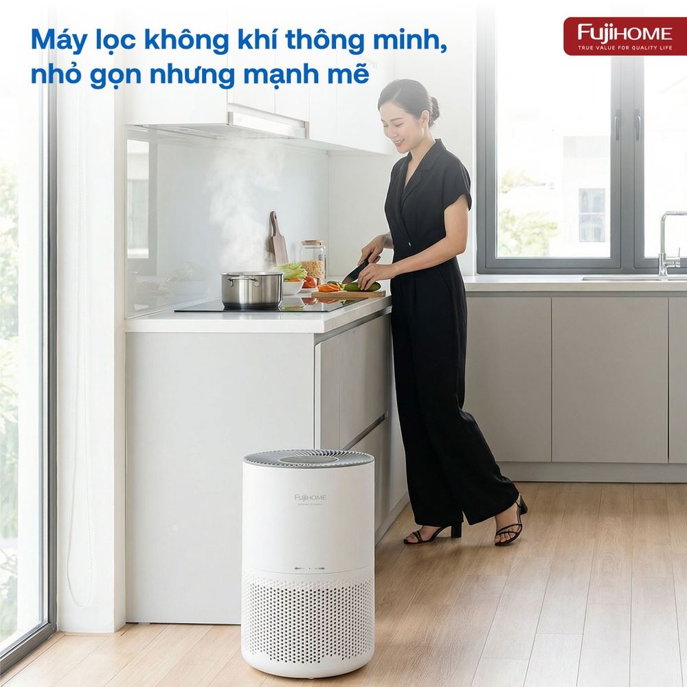 Máy lọc không khí FUJIHOME AP5Compact 25W Màu Trắng