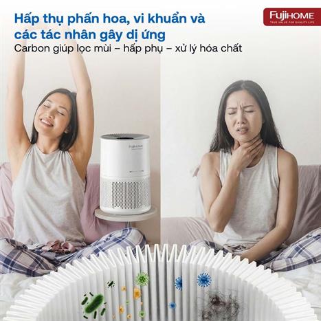 Máy lọc không khí FUJIHOME AP5Compact 25W Màu Trắng