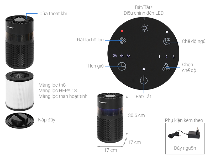 Máy lọc không khí Sunhouse SHD-AP9711 10W