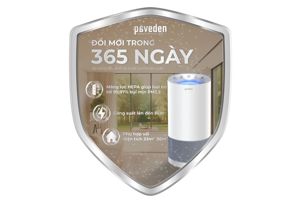 Máy lọc không khí PAVEDEN PAP-36HEPA 36W Màu Trắng