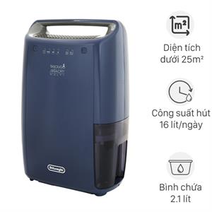 Máy hút ẩm DeLonghi DEX216F - Xanh đen, 16 lít/ngày, 75m³, 9kg